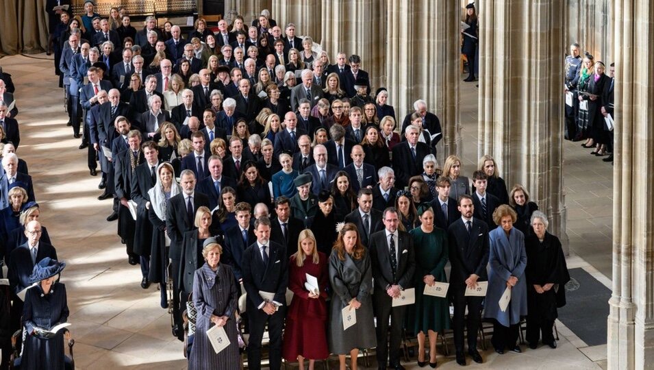 La Familia Real Griega y otros royals en el homenaje a Constantino de Grecia en Windsor