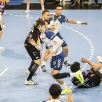 Pablo Urdangarin en su partido de balonmano contra el Ademar