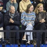 La Infanta Cristina y Johanna Zott en el partido entre el Granollers y el Ademar