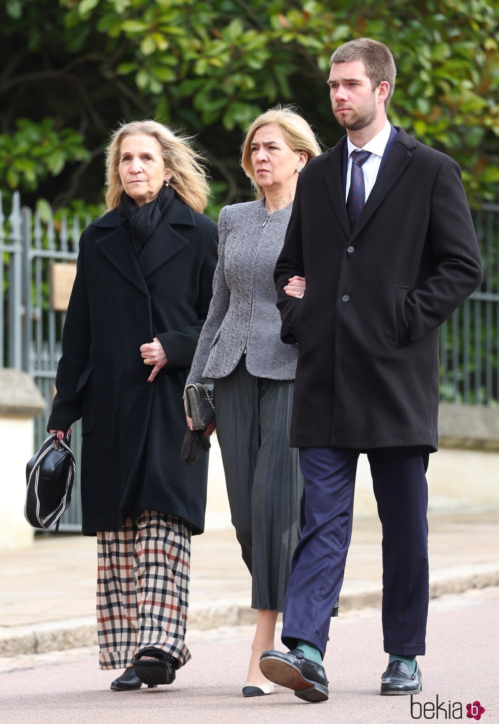 La Infanta Elena, la Infanta Cristina y Juan Urdangarin en el homenaje a Constantino de Grecia en Windsor