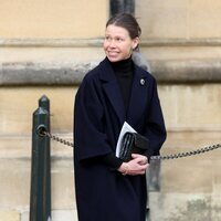 Lady Sarah Chatto en el homenaje a Constantino de Grecia en Windsor