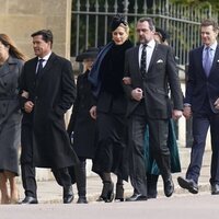 Alexia de Grecia y Carlos Morales, Nicolás y Tatiana de Grecia y James Ogilvy en el homenaje a Constantino de Grecia