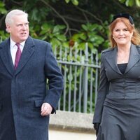 El Príncipe Andrés y Sarah Ferguson en el homenaje a Constantino de Grecia en Windsor