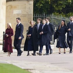 La Familia Real Griega a su llegada al homenaje a Constantino de Grecia en Windsor