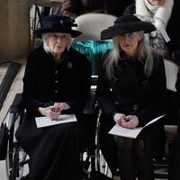 Alexandra de Kent, Marina Ogilvy y el Príncipe Andrés en el homenaje a Constantino de Grecia en Windsor