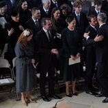 Los Reyes Felipe y Letizia saludan a la Familia Real Griega en el homenaje a Constantino de Grecia en Windsor