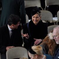 Carlos Morales y Tatiana de Grecia en el homenaje a Constantino de Grecia