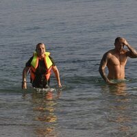 Carmen Borrego y Rubén Torres tras su salto del helicóptero en 'Supervivientes 2024'