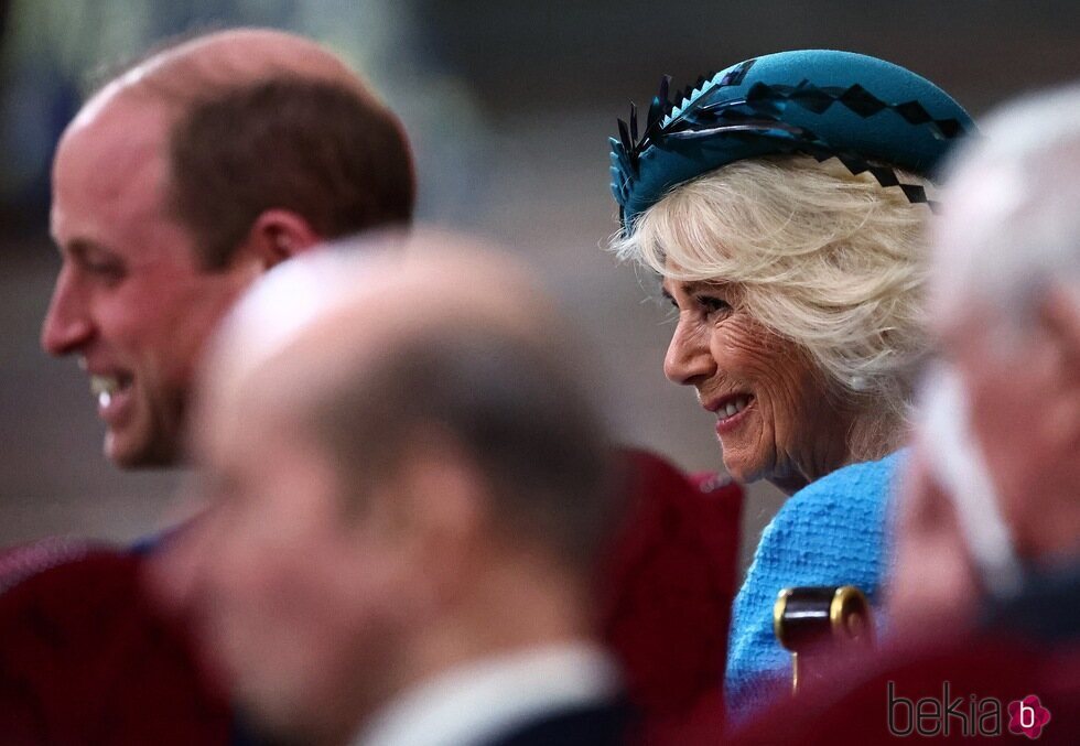 El Príncipe Guillermo y la Reina Camilla, muy sonrientes en el Día de la Commonwealth 2024