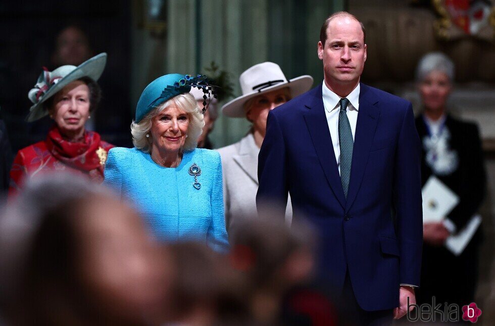 La Princesa Ana, la Reina Camilla y el Príncipe Guillermo en el Día de la Commonwealth 2024