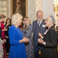 La Reina Camilla y Helen Mirren en una recepción por el Día Internacional de la Mujer en Buckingham