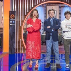 Samantha Vallejo-Nágera, Pepe Rodríguez y Jordi Cruz en la presentación de 'Masterchef 12'