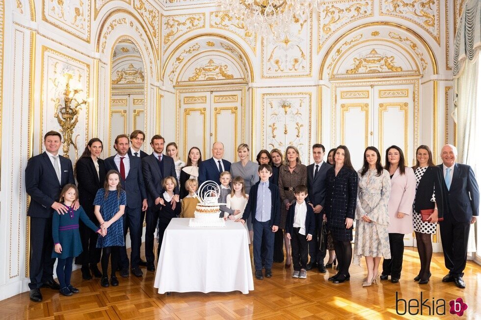 La Familia Real de Mónaco en el 66 cumpleaños de Alberto de Mónaco