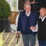 El Rey Juan Carlos tras una cena en Cambados