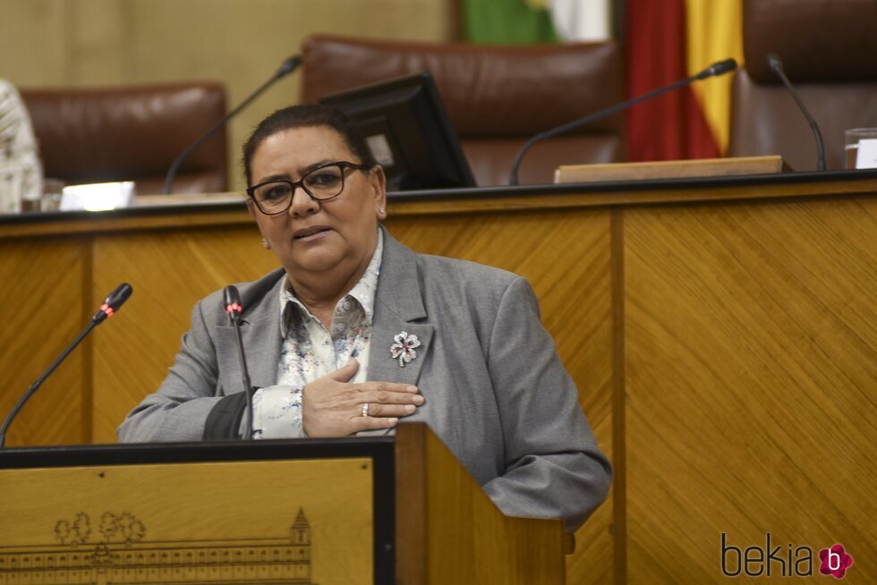 María del Monte en la entrega de unos premios