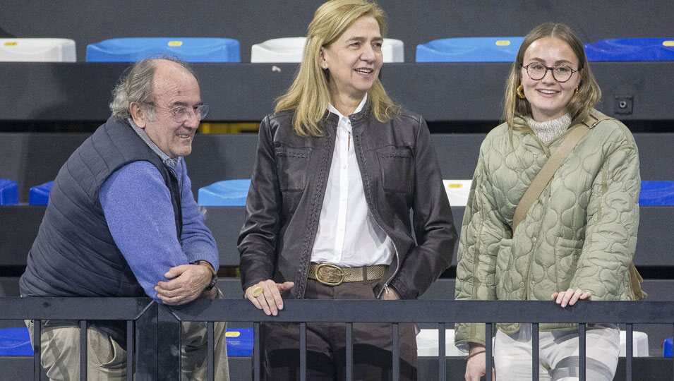 La Infanta Cristina y Johanna Zott en un partido de Pablo Urdangarin