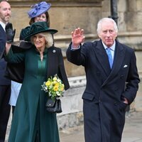 Los Reyes Carlos y Camilla en la Misa de Pascua 2024