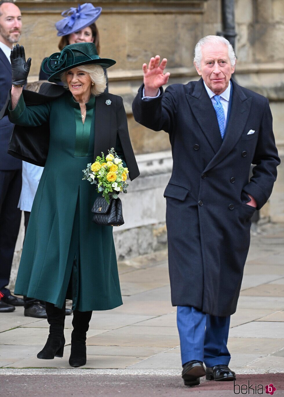 Los Reyes Carlos y Camilla en la Misa de Pascua 2024