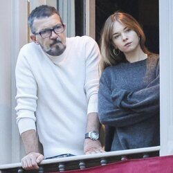 Antonio Banderas y su hija Stella en la Semana Santa de Málaga 2024