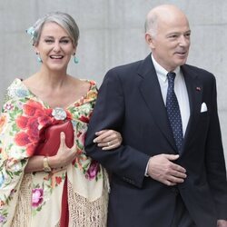 Kubrat de Bulgaria y Carla Royo-Villanova en la boda de José Luis Martínez-Almeida y Teresa Urquijo