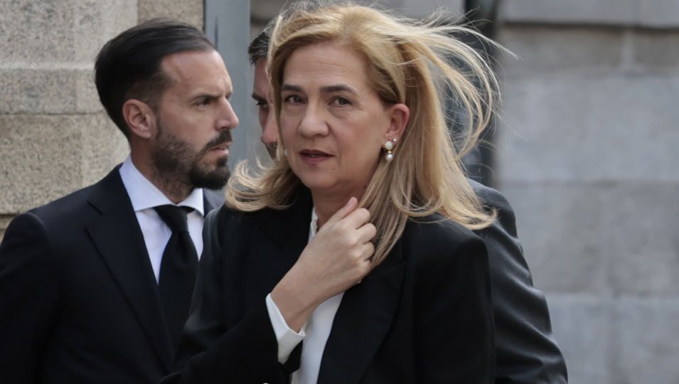 La Infanta Cristina en el funeral de Fernando Gómez-Acebo