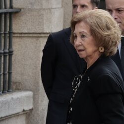 La Reina Sofía en el funeral de Fernando Gómez-Acebo