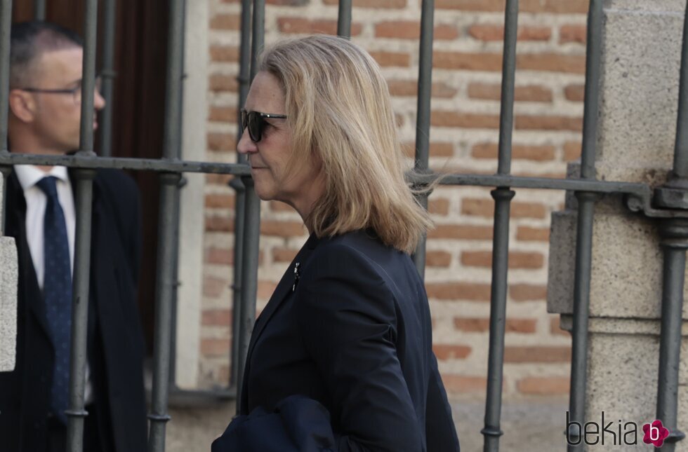 La Infanta Elena en el funeral de Fernando Gómez-Acebo