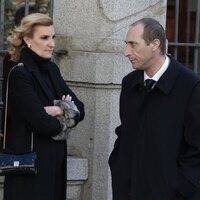 María y Alfonso Zurita en el funeral de Fernando Gómez-Acebo