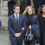 La Infanta Elena, Froilán y Victoria Federica en la misa funeral por Fernando Gómez-Acebo