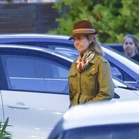 La Infanta Elena visita a la Reina Sofía en el hospital