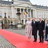 Felipe y Matilde de Bélgica y Enrique y María Teresa de Luxemburgo en Bruselas