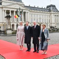 Felipe y Matilde de Bélgica y Enrique y María Teresa de Luxemburgo en Bruselas