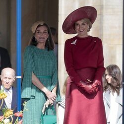 La Reina Letizia y Máxima de Holanda en la bienvenida a los Reyes de España por su Visita de Estado a Países Bajos