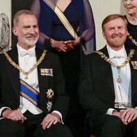 El Rey Felipe VI y Guillermo Alejandro de Holanda en la cena de gala por la Visita de Estado de los Reyes de España a Países Bajos