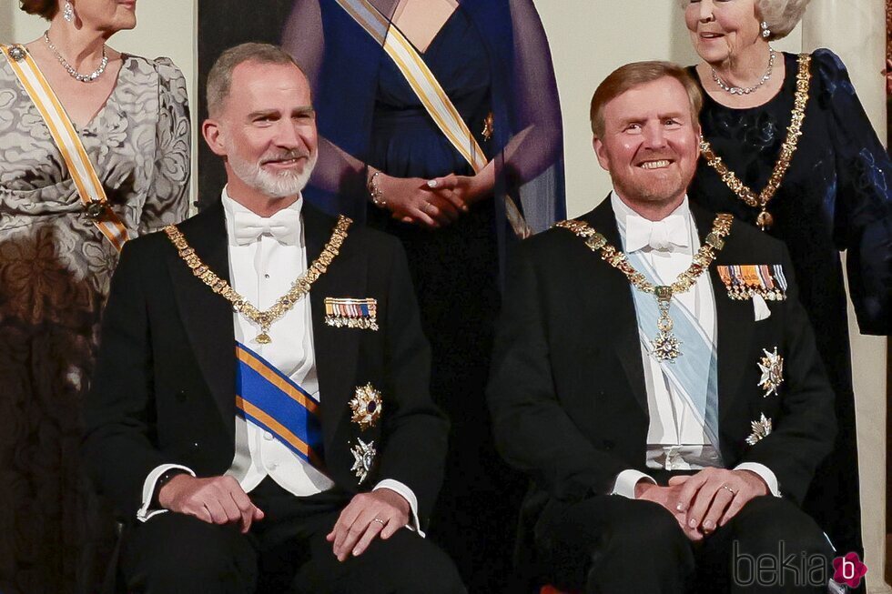 El Rey Felipe VI y Guillermo Alejandro de Holanda en la cena de gala por la Visita de Estado de los Reyes de España a Países Bajos