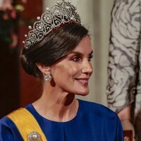 La Reina Letizia con la Tiara de María Cristina en la cena de gala por su Visita de Estado a Países Bajos