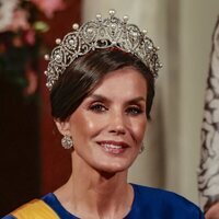 La Reina Letizia con la Tiara Rusa en la cena de gala por su Visita de Estado a Países Bajos