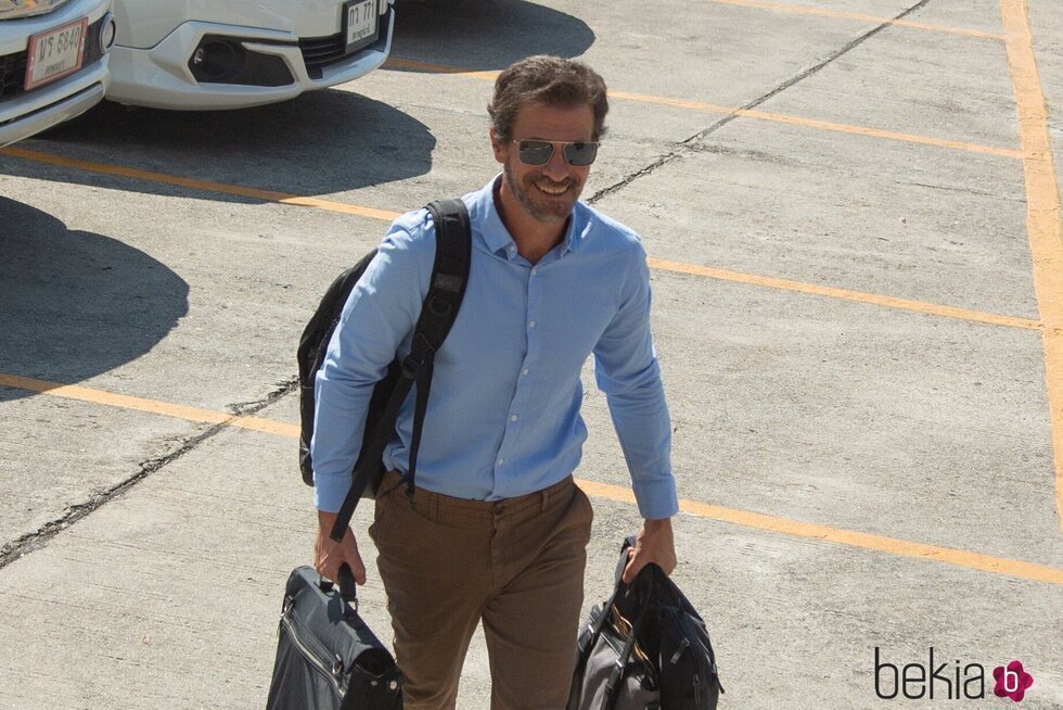 Rodolfo Sancho llegando a la quinta sesión del juicio a Daniel Sancho en Tailandia