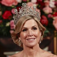 Máxima de Holanda con la Tiara Estuardo completa en la cena de gala por la Visita de Estado de los Reyes de España a Países Bajos