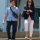 Silvia Bronchalo saliendo de la sexta sesión del juicio a Daniel Sancho en Tailandia