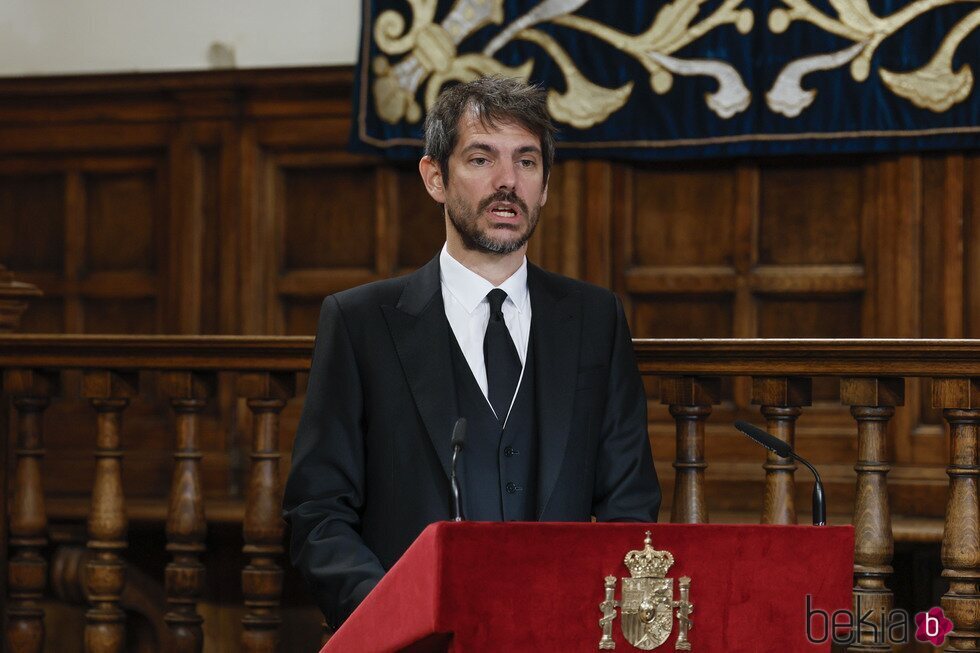 Ernest Urtasun en su discurso en la entrega del Premio Cervantes 2023