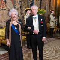 Cristina de Suecia y Tord Magnuson en la cena de la gala por la Visita de Estado del Presidente de Finlandia a Suecia