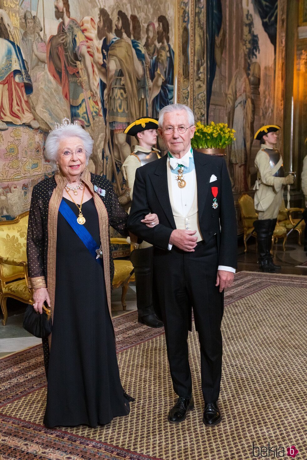 Cristina de Suecia y Tord Magnuson en la cena de la gala por la Visita de Estado del Presidente de Finlandia a Suecia