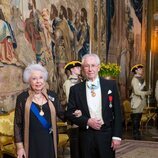 Cristina de Suecia y Tord Magnuson en la cena de la gala por la Visita de Estado del Presidente de Finlandia a Suecia