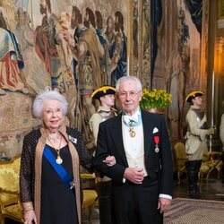 Cristina de Suecia y Tord Magnuson en la cena de la gala por la Visita de Estado del Presidente de Finlandia a Suecia