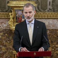 El Rey Felipe VI en su discurso en el almuerzo por el Premio Cervantes 2023