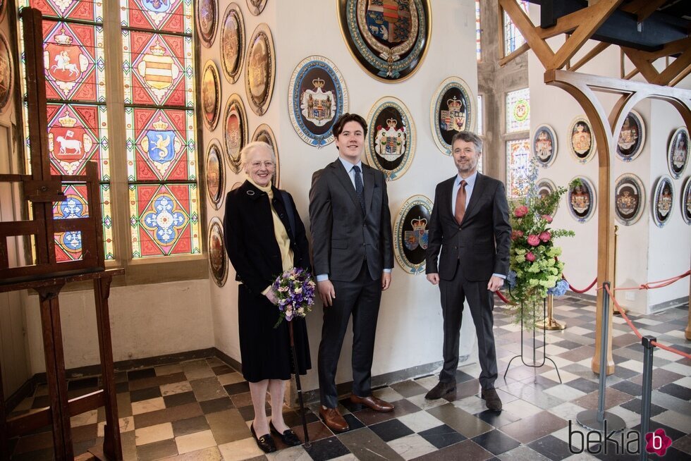 Margarita de Dinamarca, Christian de Dinamarca y Federico de Dinamarca en el Museo de Historia Nacional de Frederiksborg 