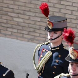 La Princesa Leonor durante la jura de bandera del Rey Felipe VI en la Academia de Zaragoza