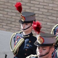 La Princesa Leonor durante la jura de bandera del Rey Felipe VI en la Academia de Zaragoza