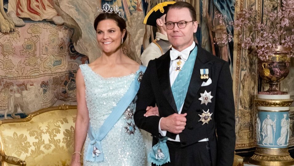 Victoria y Daniel de Suecia en la cena de gala por la Visita de Estado de Federico y Mary de Dinamarca a Suecia